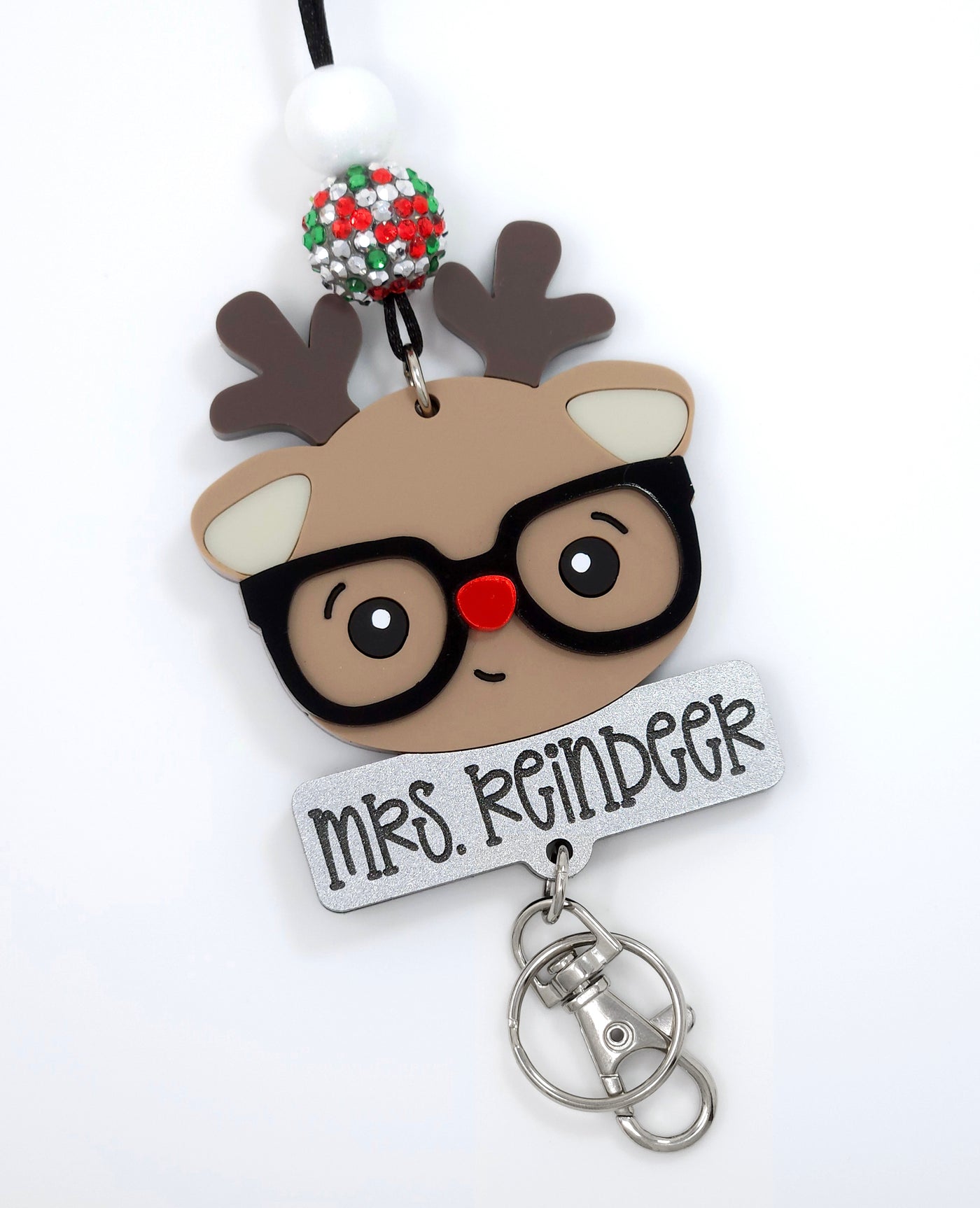 Personalized Reindeer Lanyard