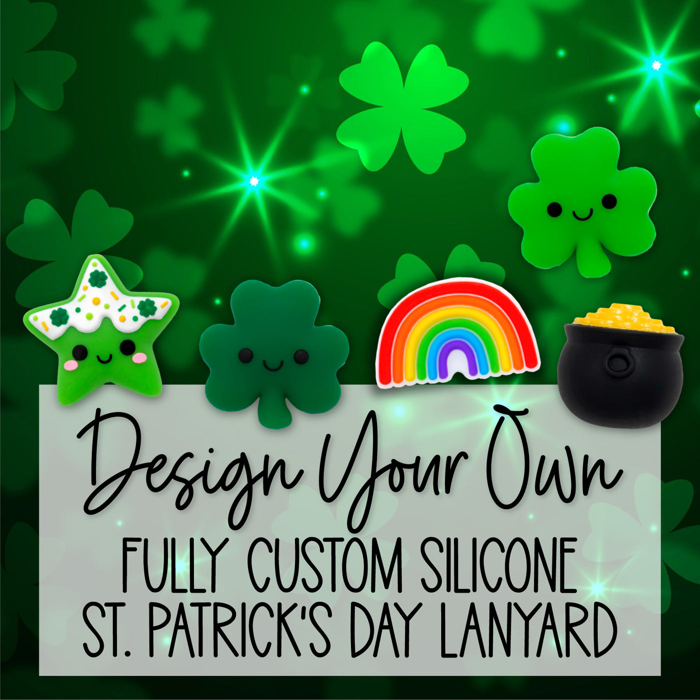 Fully Custom St. Patrick's Day Silicone Lanyard