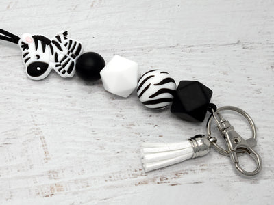 Zebra Silicone Lanyard